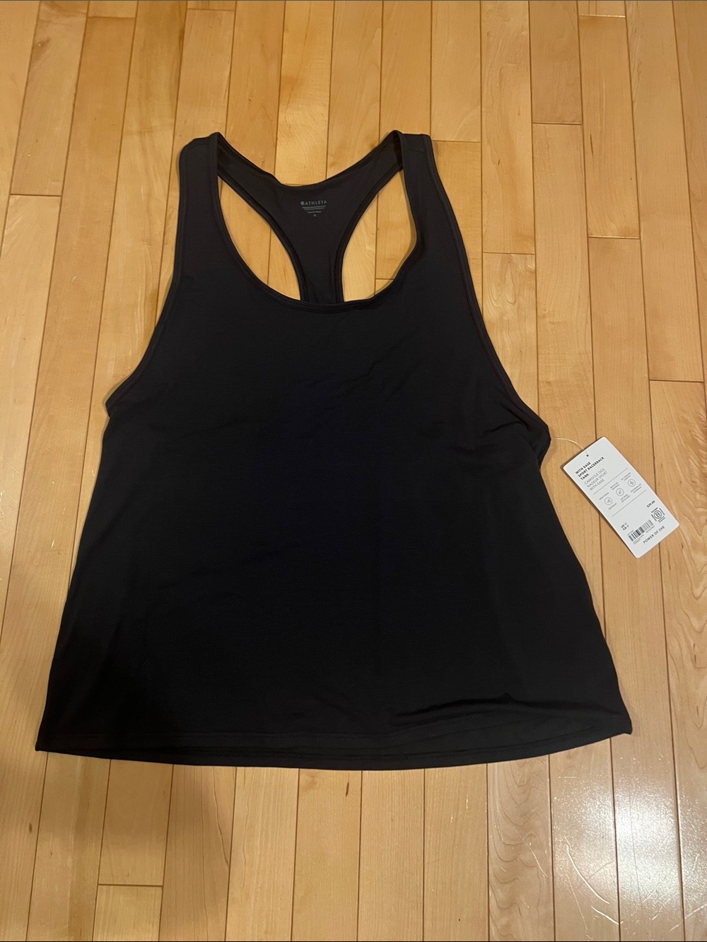 NWT Athleta Size Medium With Ease Sport Racerback Tank Black